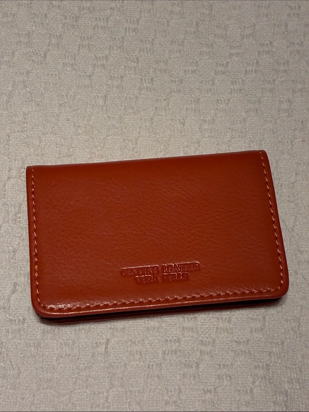 Firenze  Leather orange Card Holder